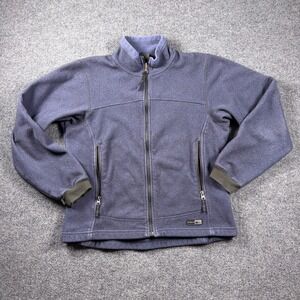 REI Fleece Jacket Women S Blue Purple Polartec Full Zip Mock‎ Neck Outdoor